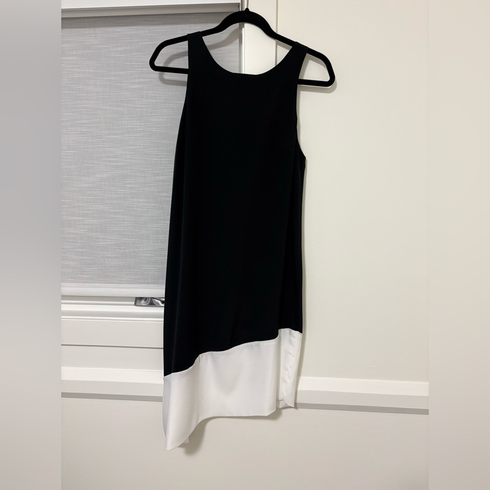 Club Monaco Black and White Asymmetrical Shift Dress
